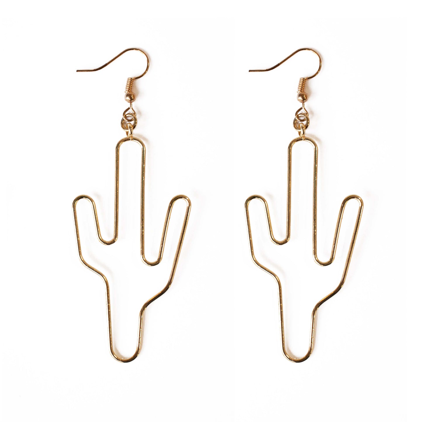 Golden Cactus Earrings