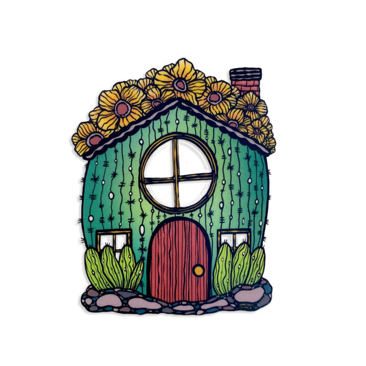 Cactus Cottage Clear Sticker