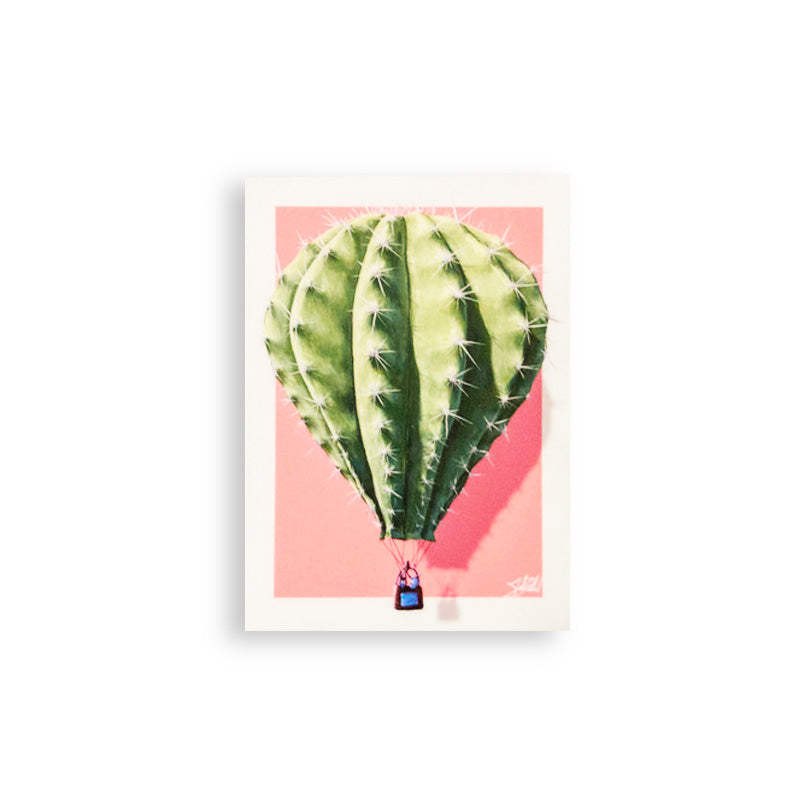 Cactus Hot Air Balloon Sticker