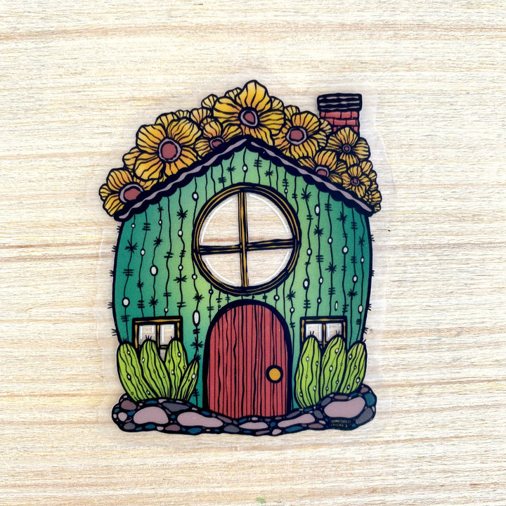 Cactus Cottage Clear Sticker