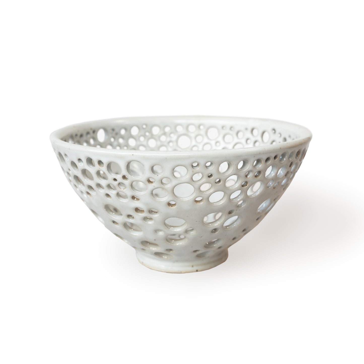 Ceramic Colander - White / Gray