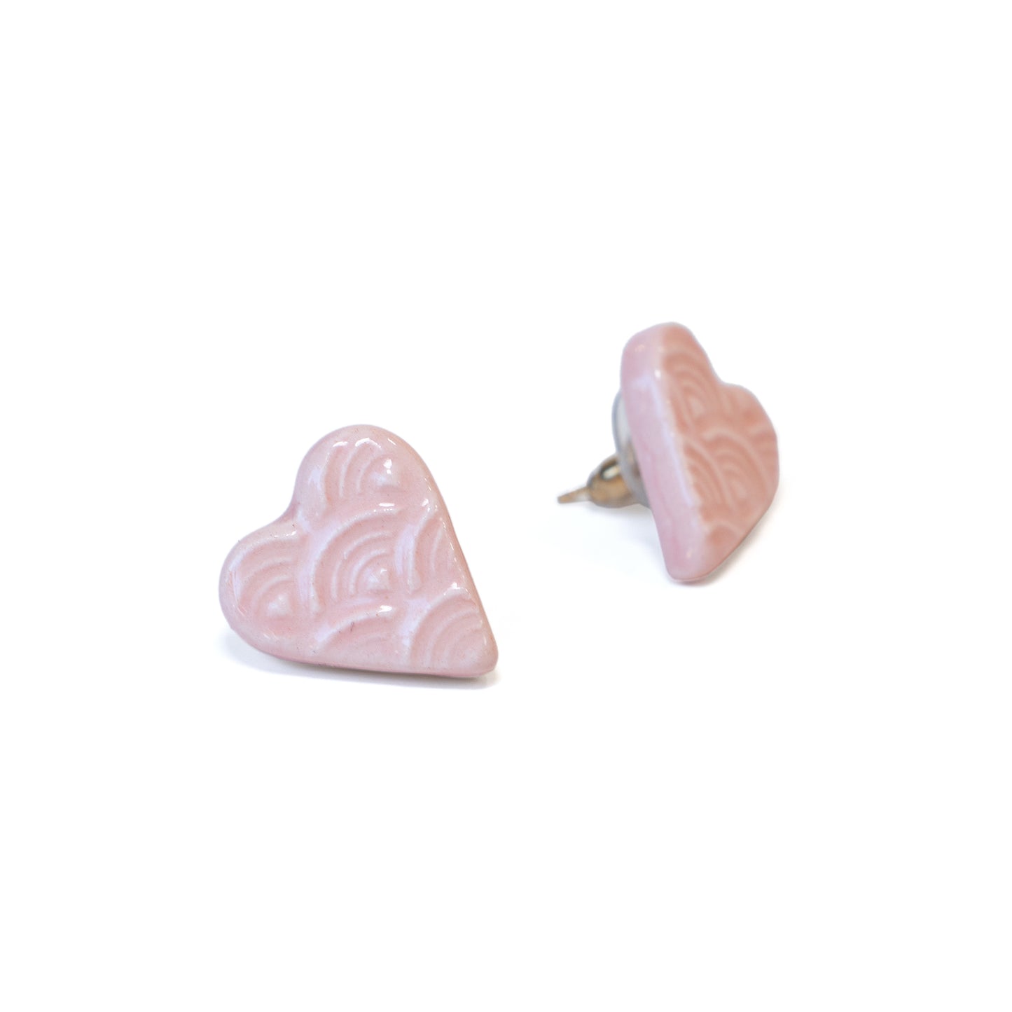 Heart Ceramic Stud Earrings