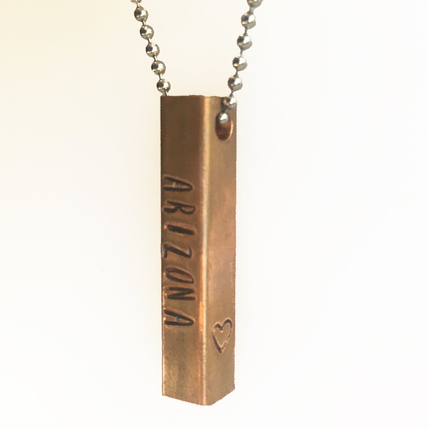 4 Sided Metal Bar Necklace