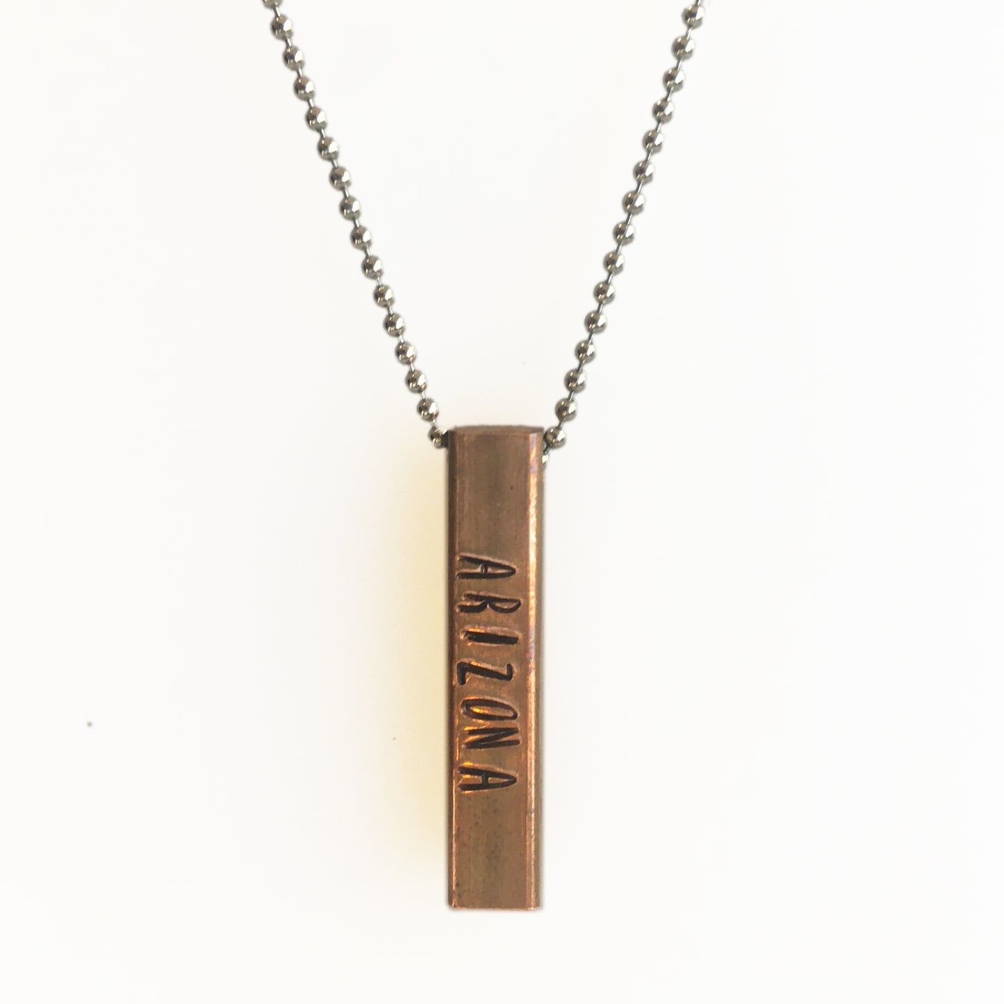 4 Sided Metal Bar Necklace