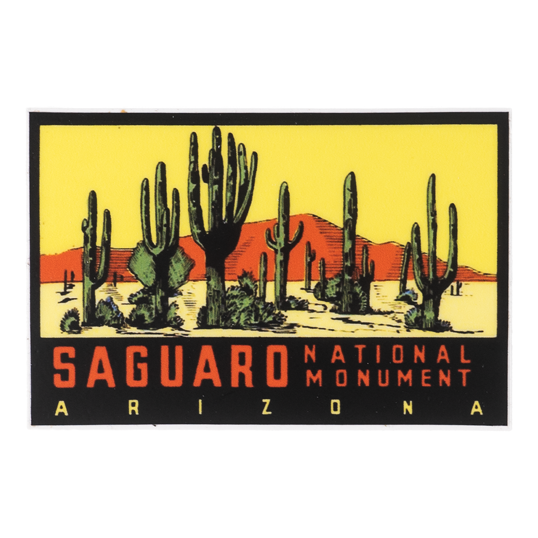 Retro Saguaro National Monument Arizona Sticker