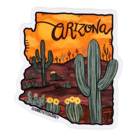 Orange Arizona Sticker