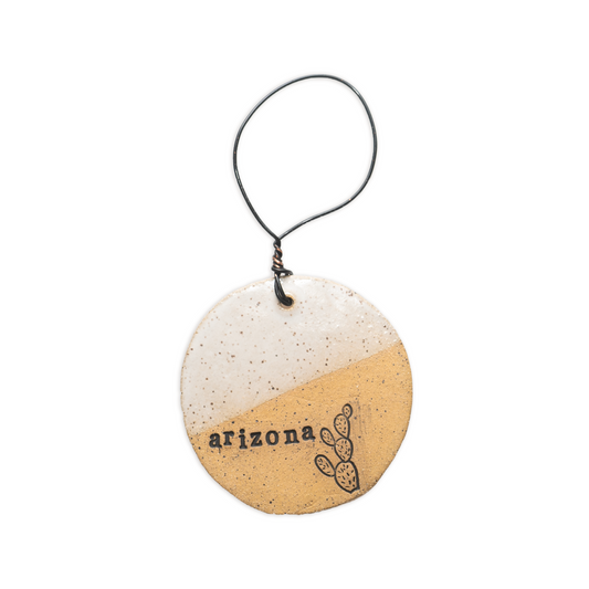Dip Glazed Arizona Handmade Ceramic Ornament