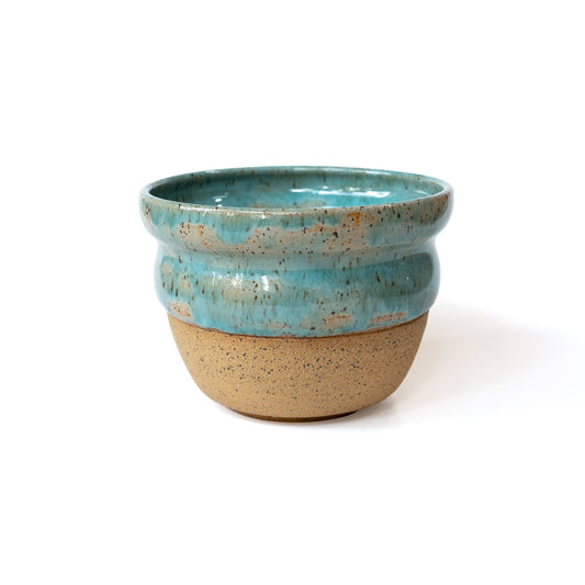 Glazed and Natural Ceramic Bowl