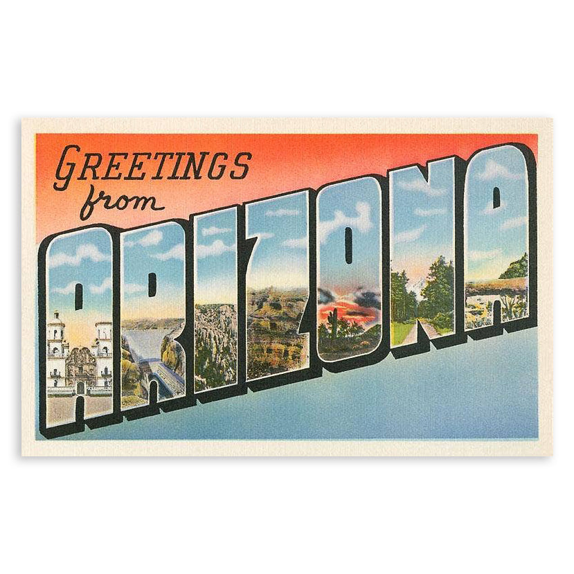 Greetings from Arizona - Vintage Image Postcard