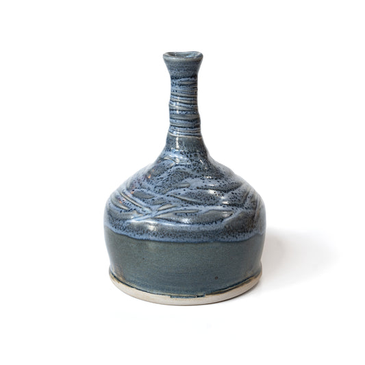 Handmade Blue Grey Ceramic Bottle