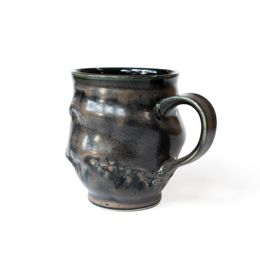 Handmade moons glazed ceramic mug