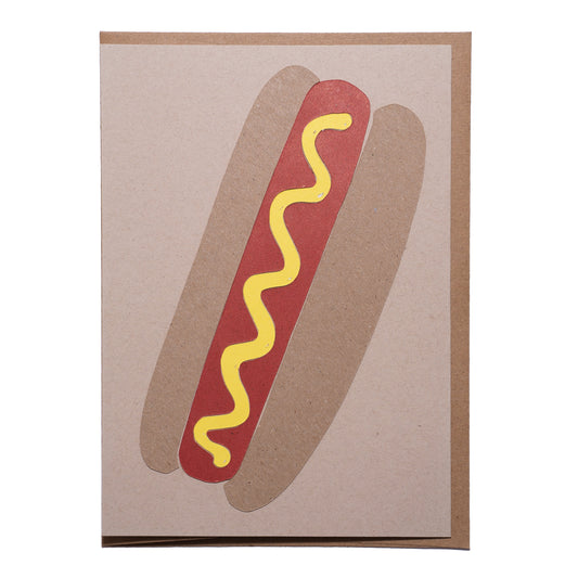Hotdog Cut Paper Card