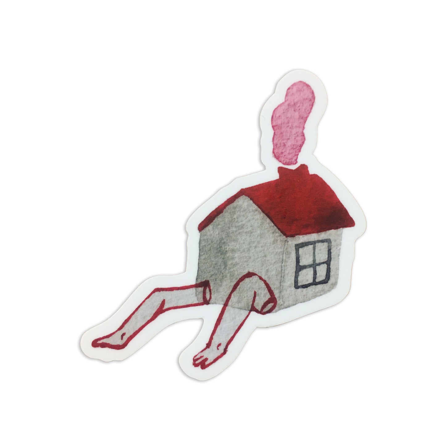 Walking house with legs sticker