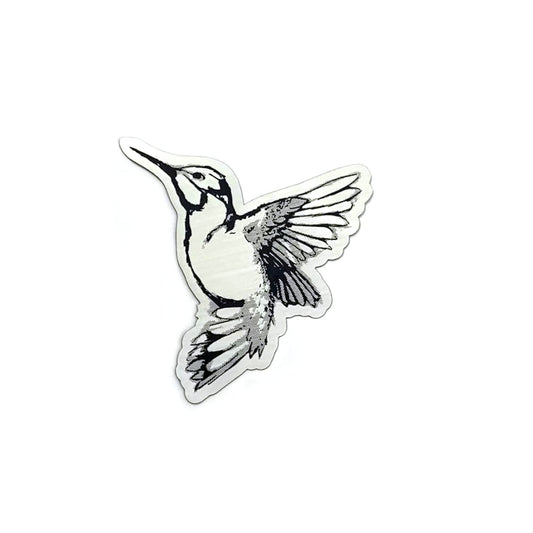 Hummingbird Engraved  Foil Sticker