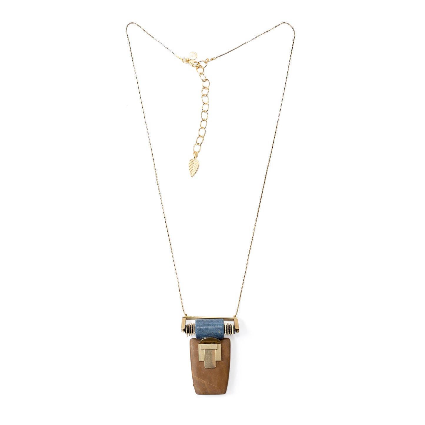 Jasper and Coral Pendant Necklace