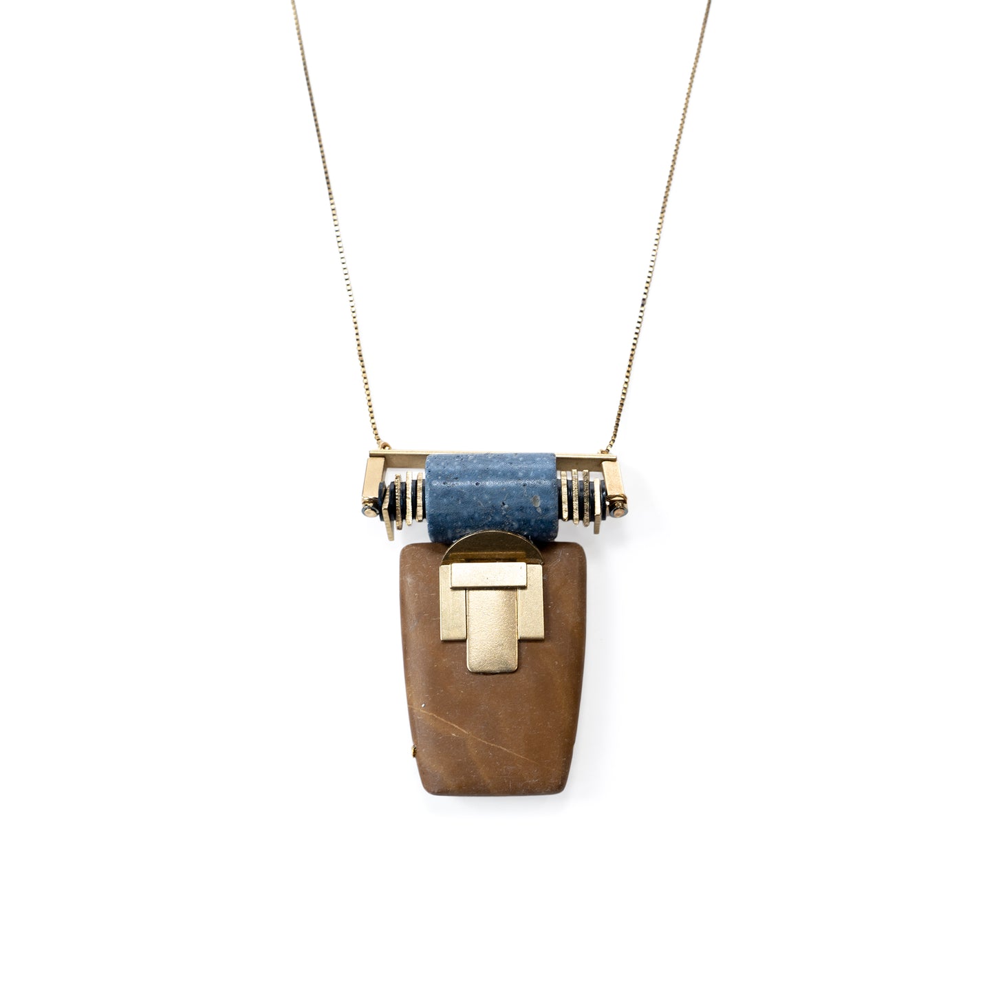 Jasper and Coral Pendant Necklace