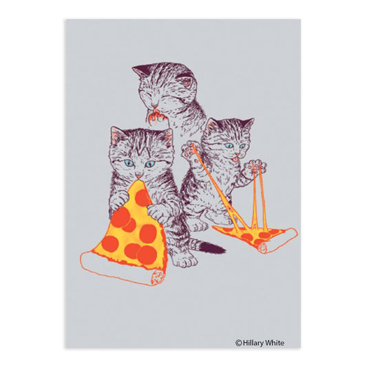 Kitties Eating Pizza Magnet