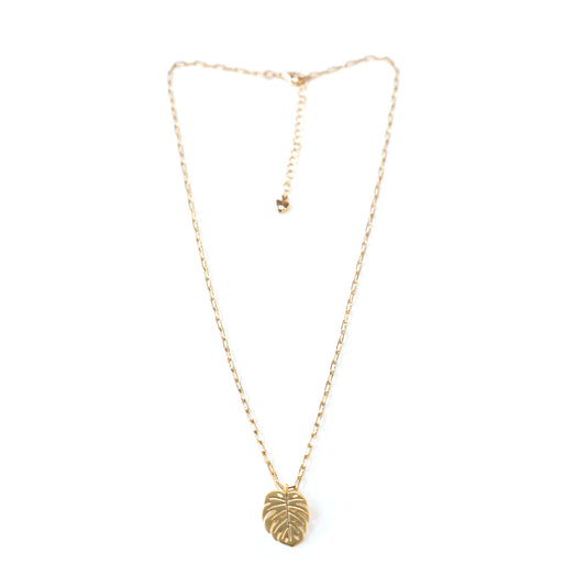 Monstera Leaf Necklace