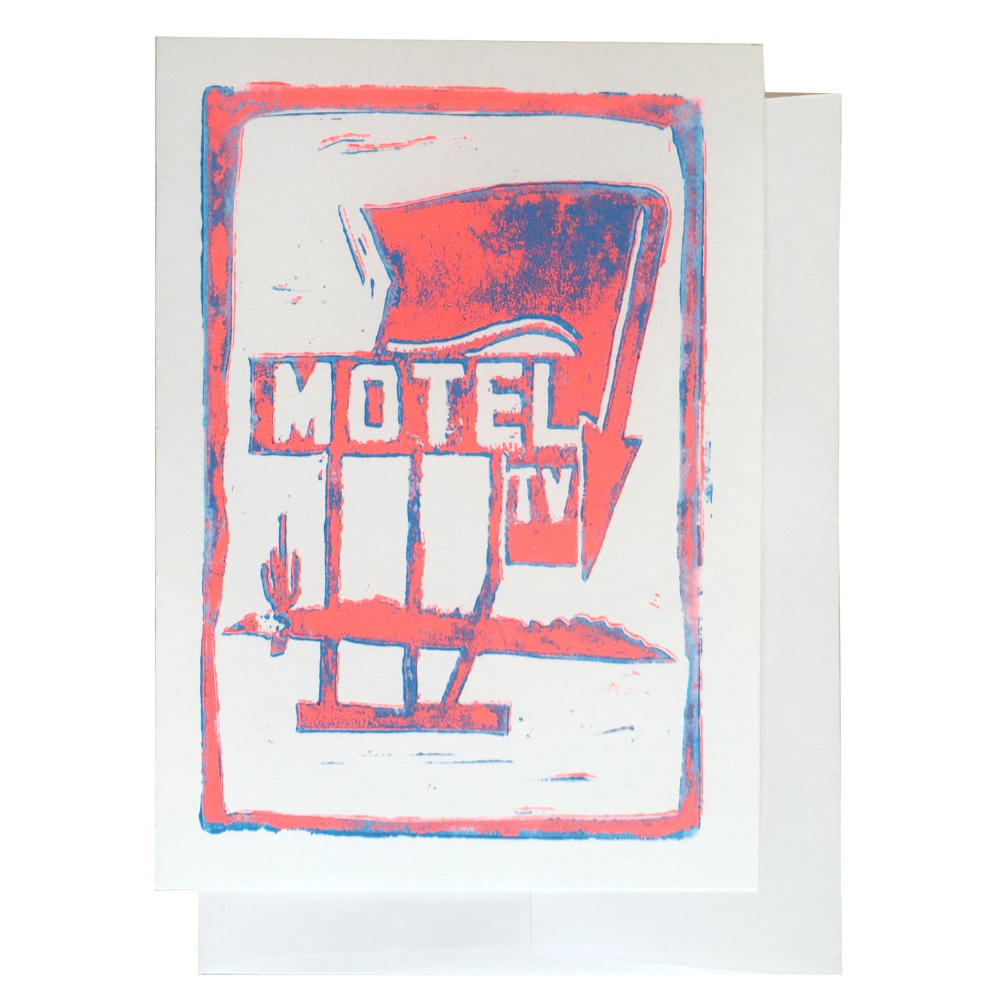 Motel hand-pulled card