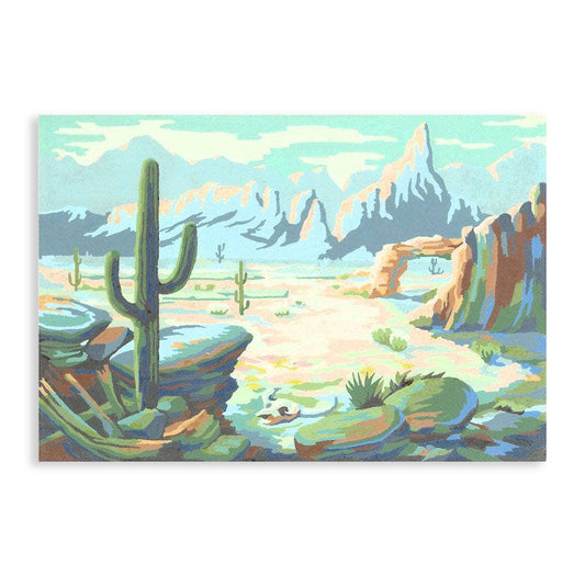 Paint by Numbers Desert Scene Vintage Image Art Print