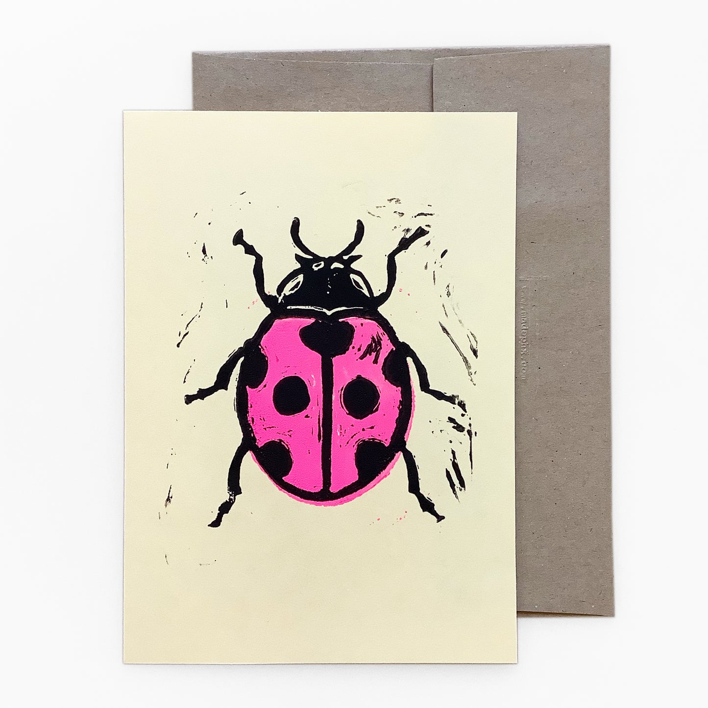 Ladybug print card