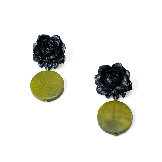 Acrylic Rose Post Earrings