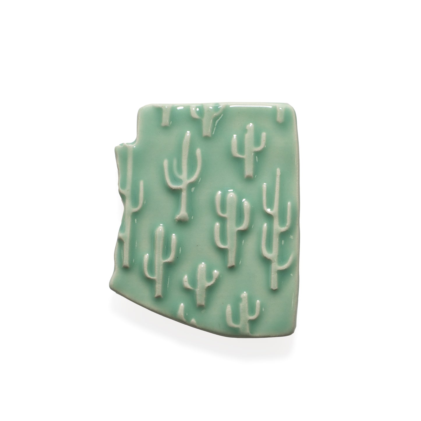 Handmade Ceramic Saguaros Cactus Magnet