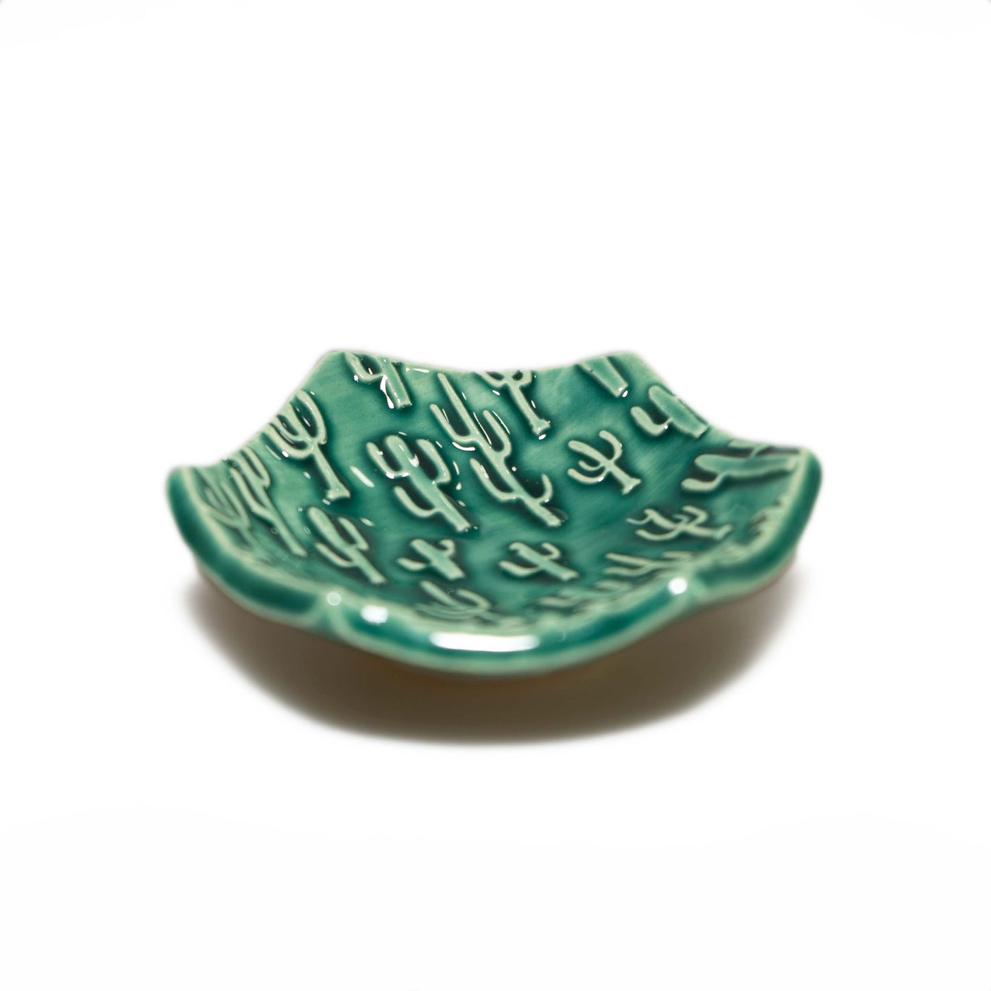 Ceramic Saguaro Hexagon Ring Dish