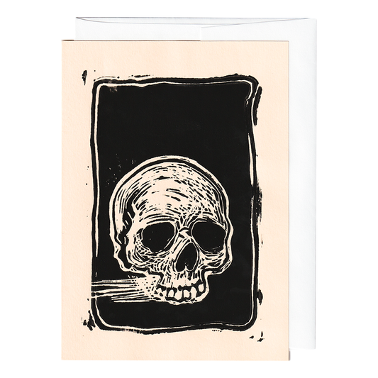 Skull print card