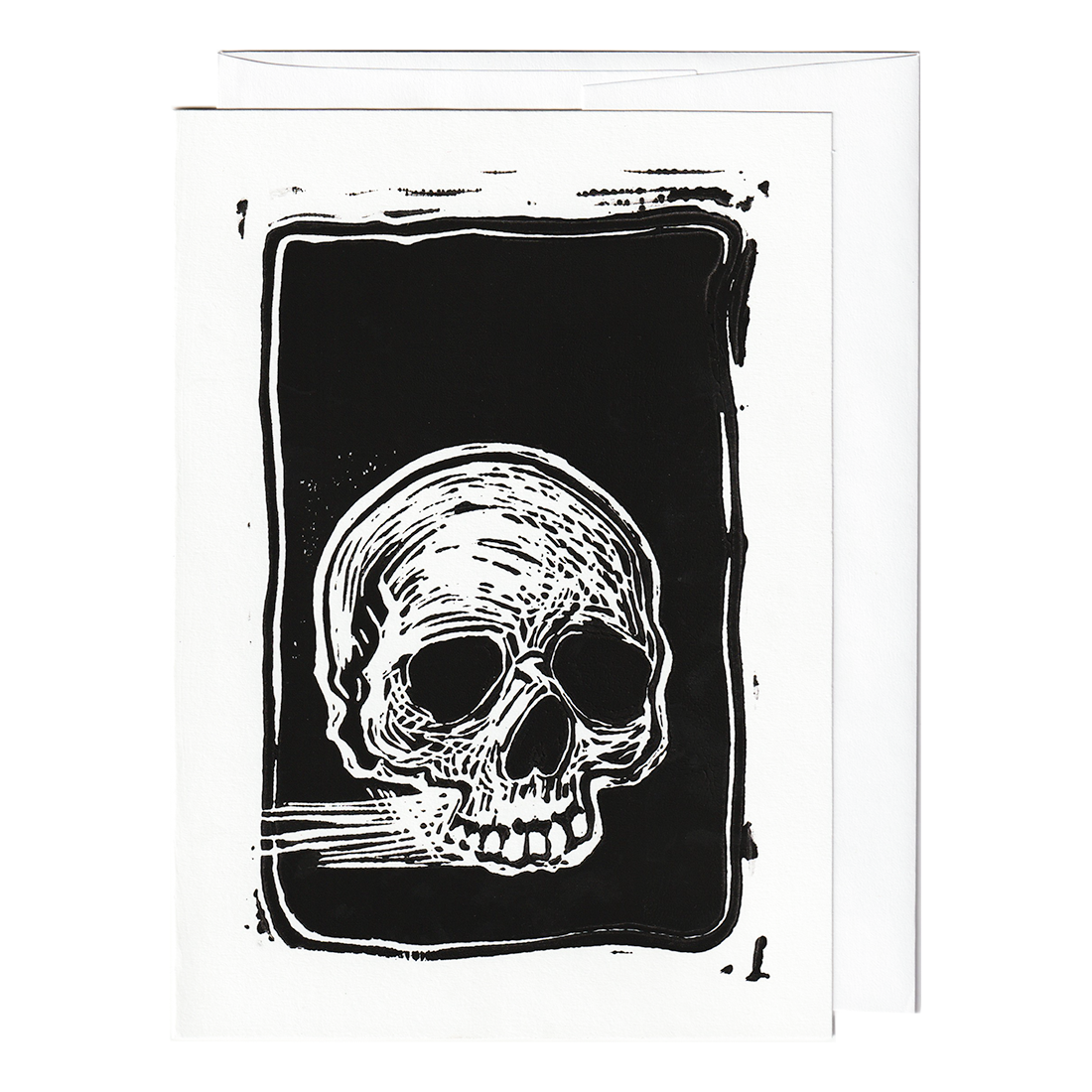Skull print card