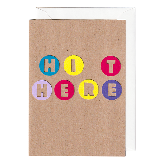 Hi There handmade cut paper card