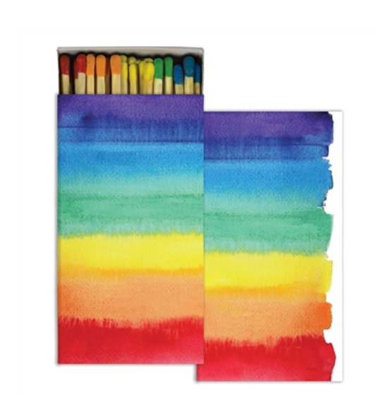 Matches - Watercolor Rainbow