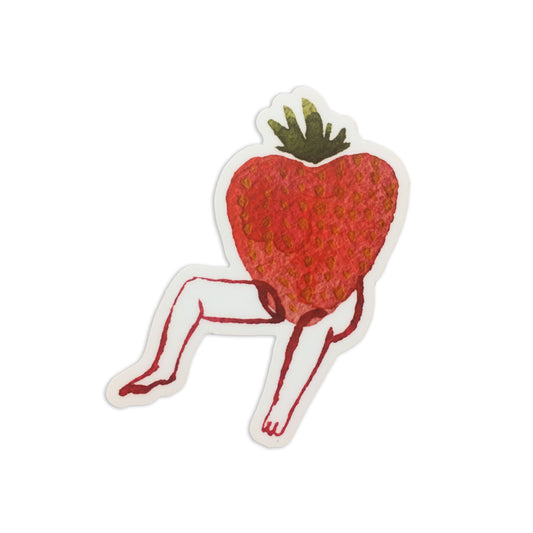 Dancing strawberry sticker