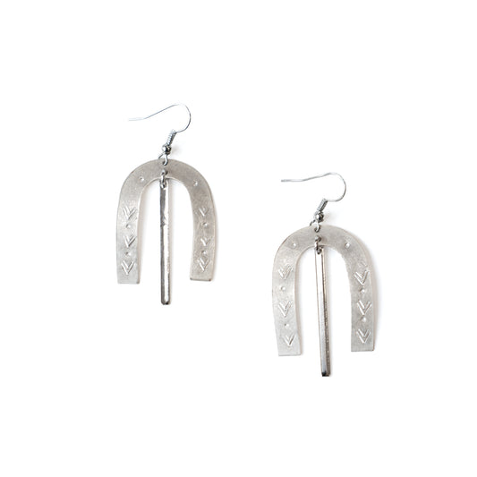 Stamped Arch Dangle Earrings
