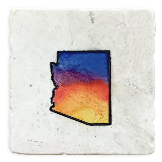 Arizona Sunset Handmade Stone Coaster