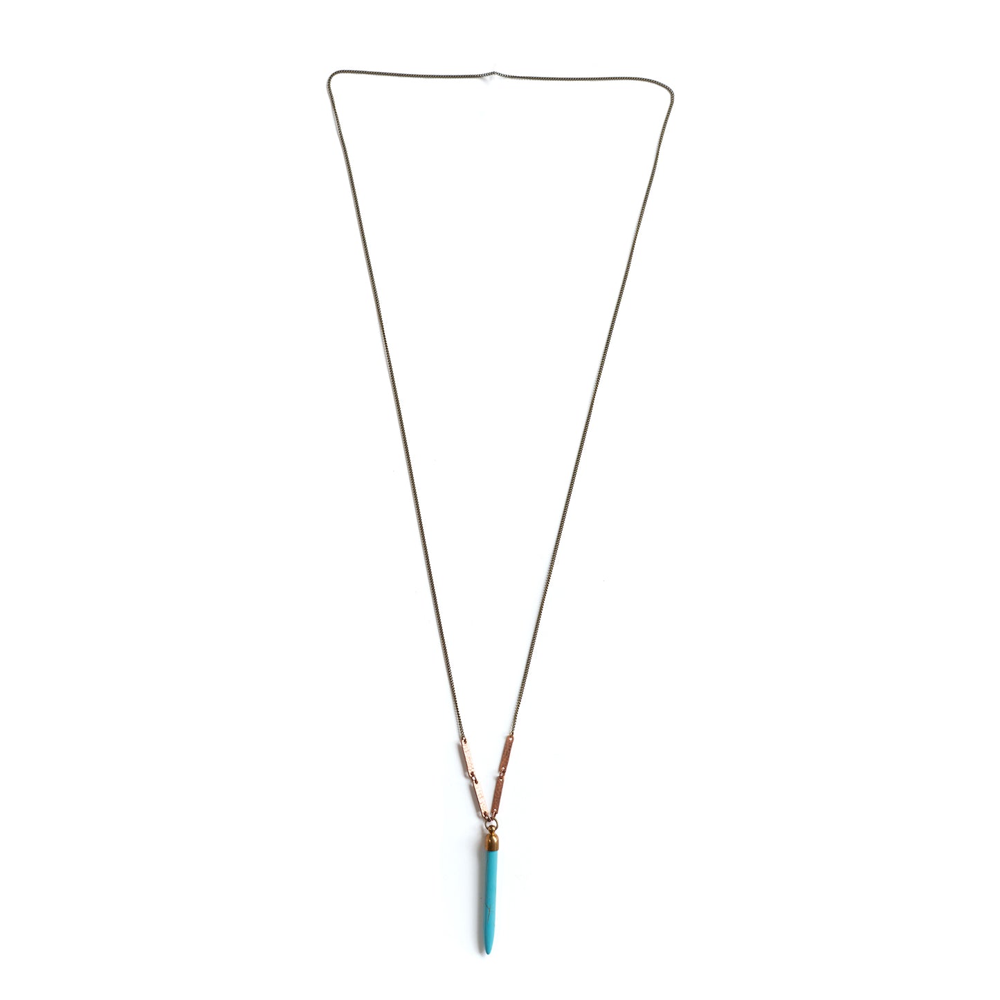 Turquoise Boho Bar Necklace