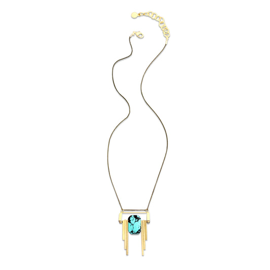 Turquoise Pendant Chain Necklace