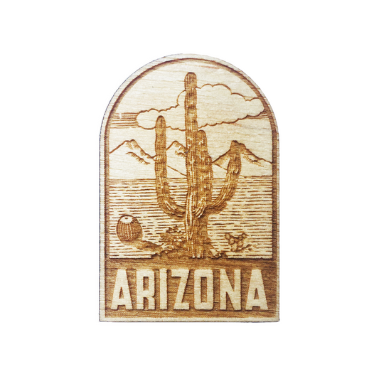 Arizona Wooden Magnet