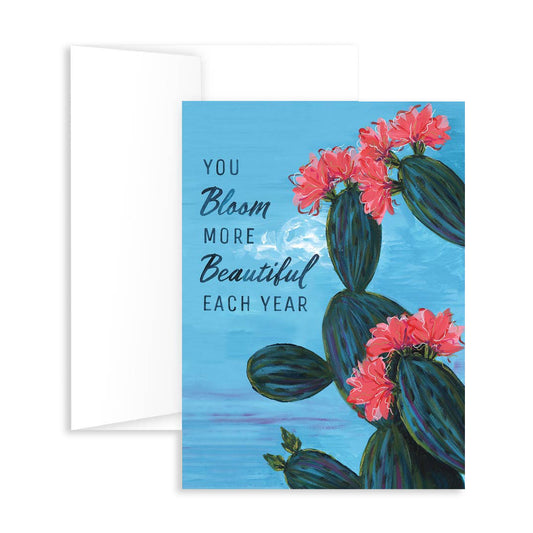 Bloom More Beautiful Birthday Greeting Card