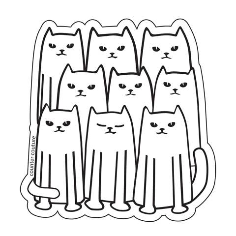 Cat Pack Sticker