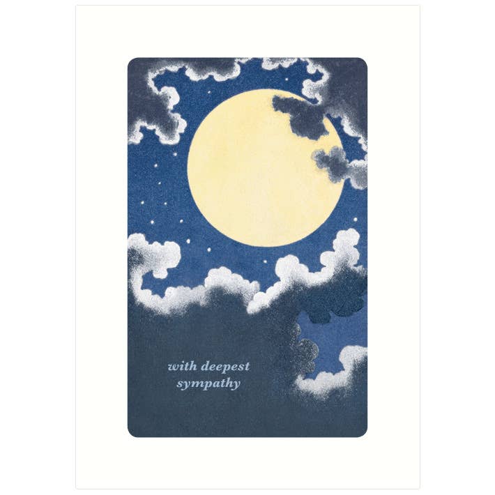 With Deepest Sympathy Night Sky Illustrations Card
