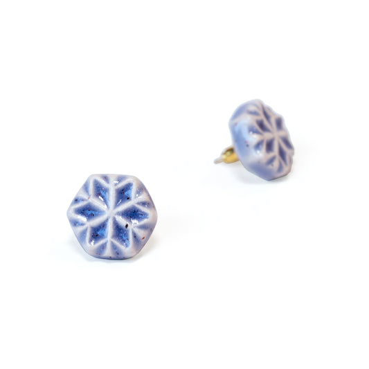 Geometric Ceramic Stud Earrings