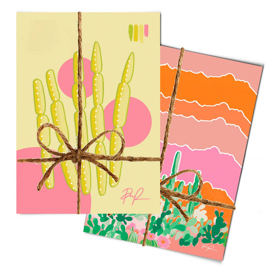 Watercolor Desert Postcard Set- 10 postcards