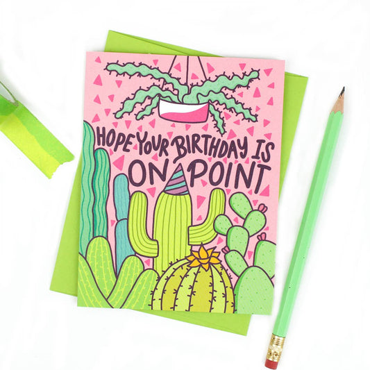 On Point Cactus Birthday Card