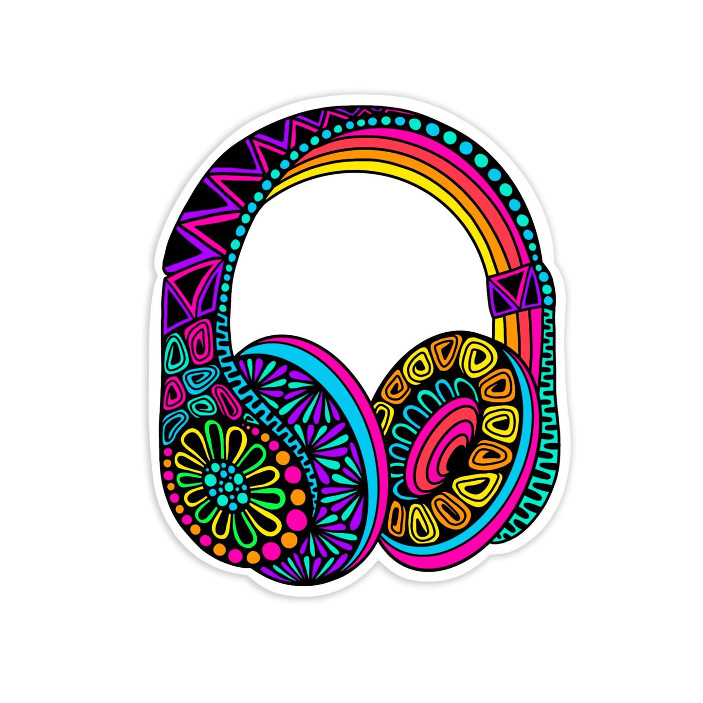 Groovy Headphones Sticker