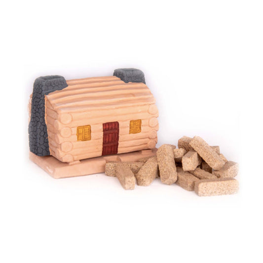 Log Cabin Incense Burner Set Box of Piñon Incense