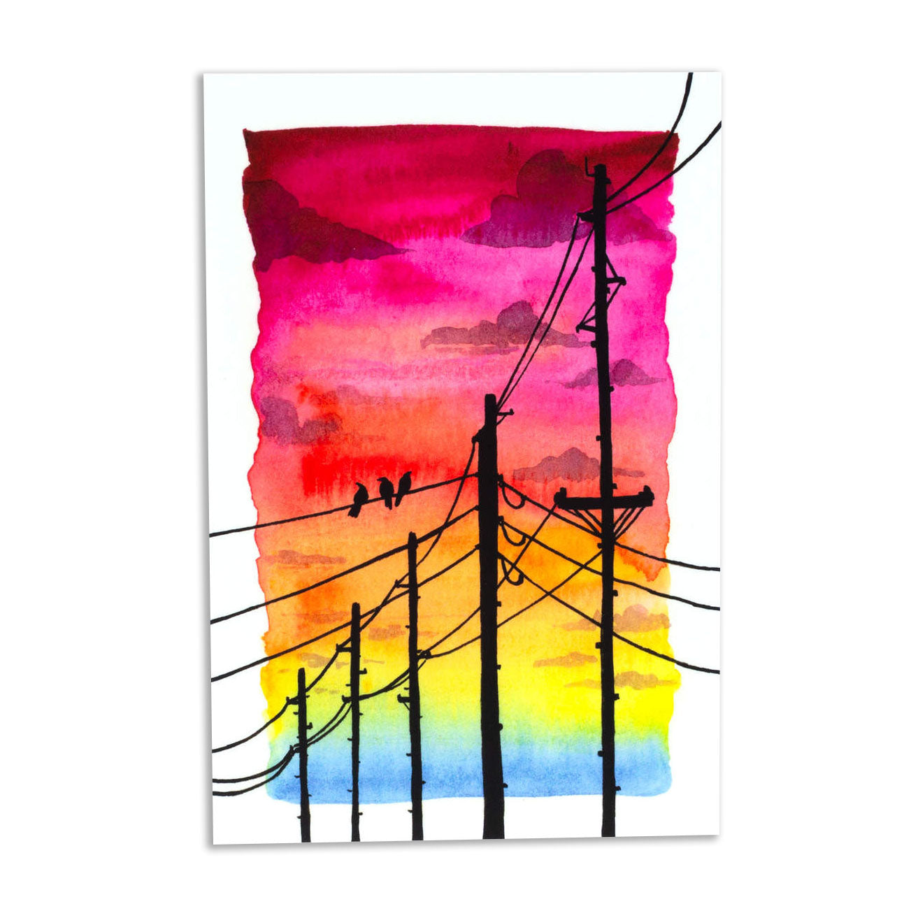 Silhouette Skyline #7 Postcard