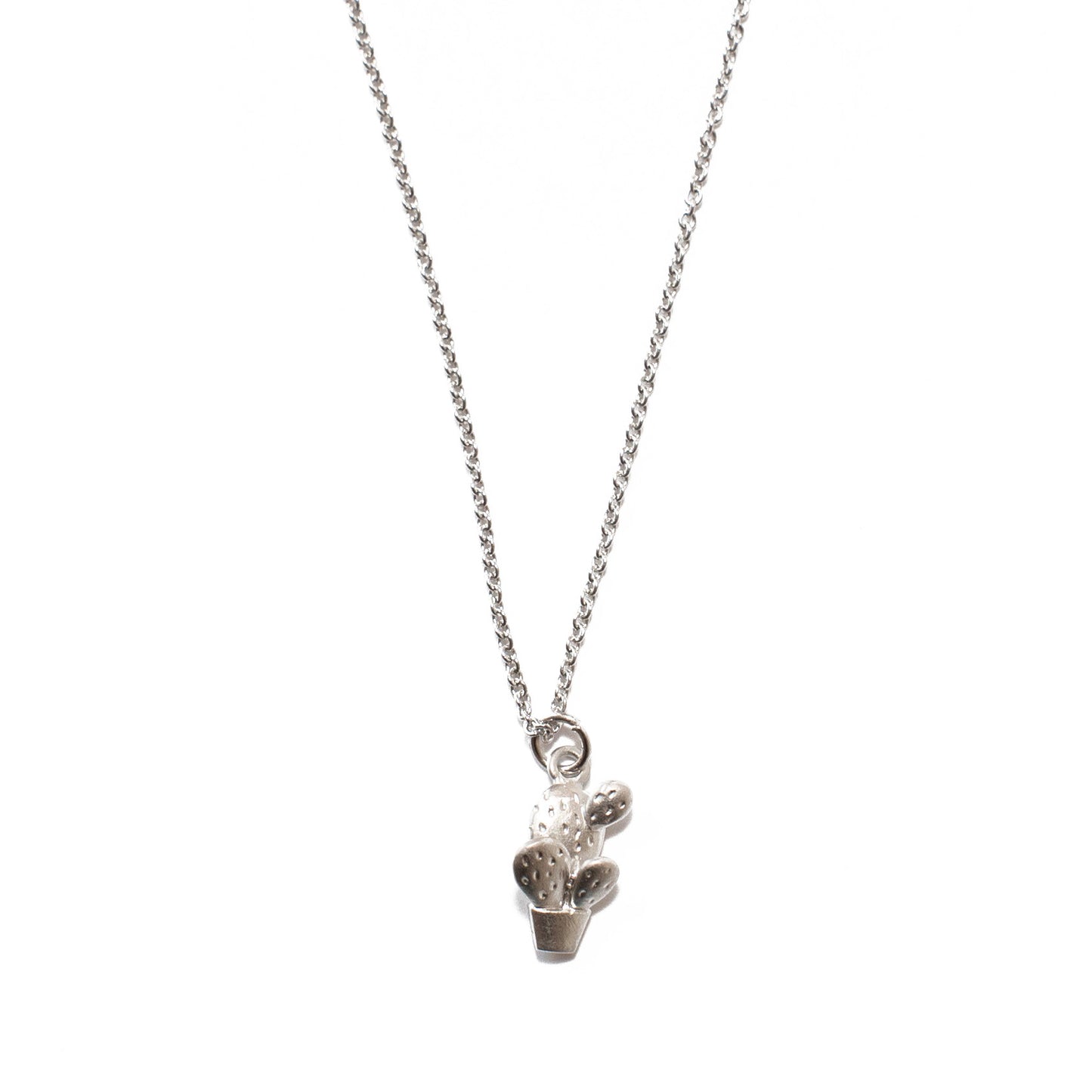 Potted Prickly Pear Charm Handmade Necklace