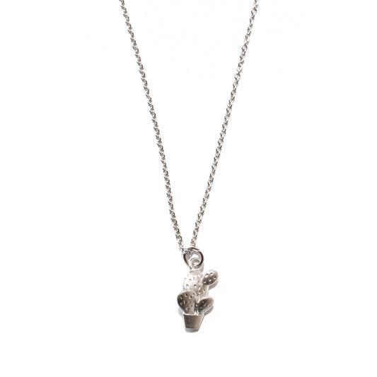 Potted Prickly Pear Charm Handmade Necklace