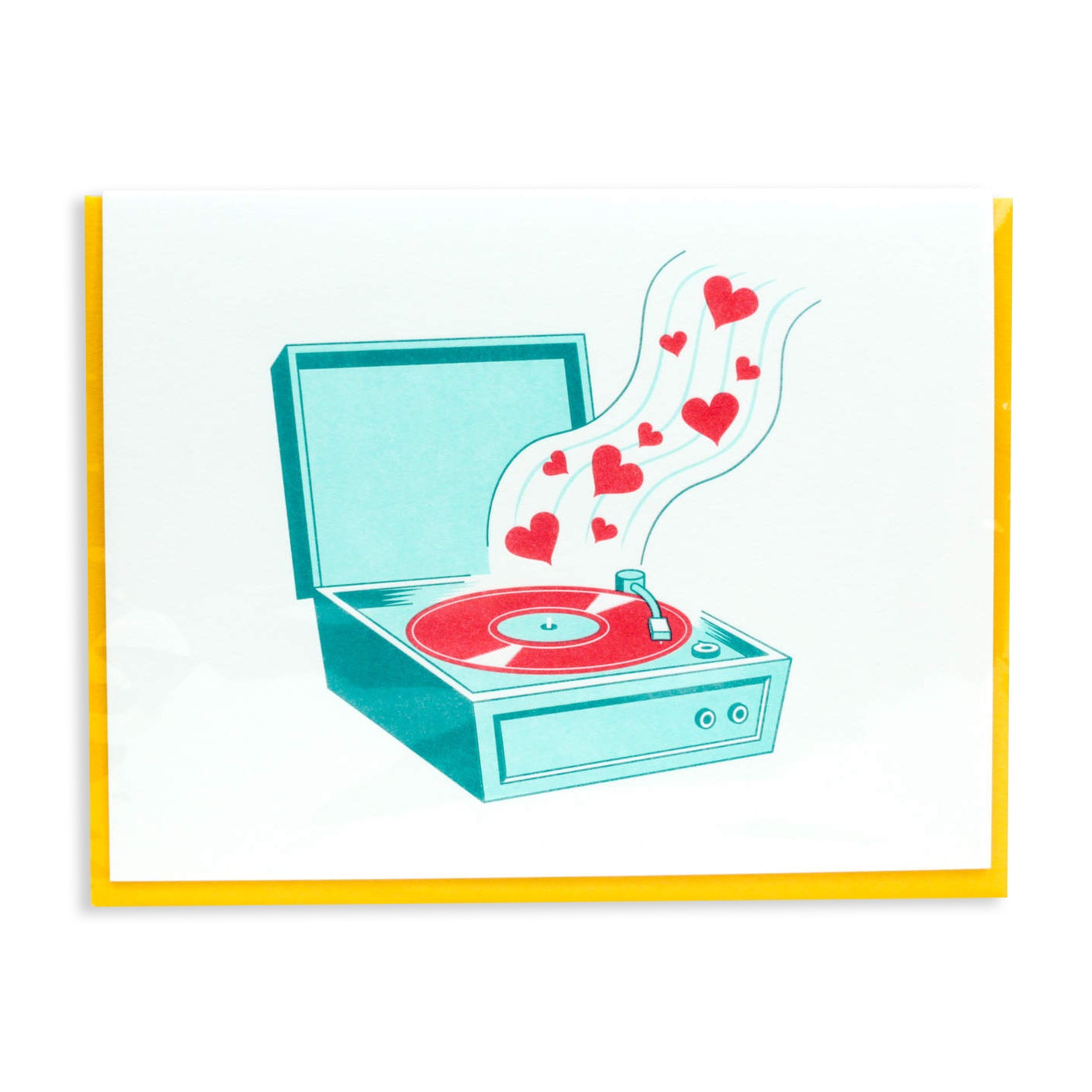 Record Player Love Song Card